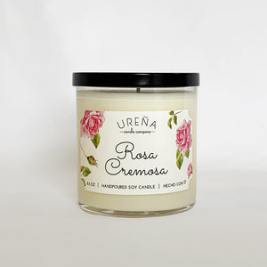 Rosa Cremosa • Rose Petal Gelato • Handmade Soy Candle • 8.5oz