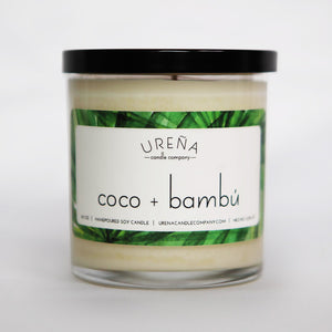 Coco + Bambú • Coconut & Bamboo • Handmade Soy Candle • 8.5oz