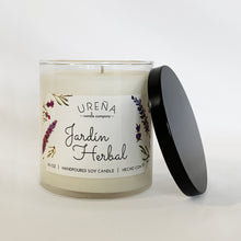 Load image into Gallery viewer, Jardin Herbal • Lavender, Rosemary &amp; Sage • Handmade Soy Candle • 8.5oz