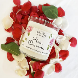 Rosa Cremosa • Rose Petal Gelato • Handmade Soy Candle • 8.5oz